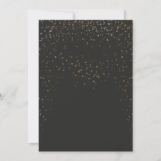 Gold Graduation Cap, Confetti Disco Ball Afstudere Kaart (Achterkant)