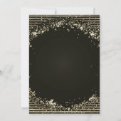 Gold Graduation Cap, Confetti Stripes Afstuderen Kaart (Achterkant)