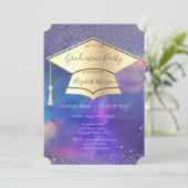 Gold Graduation Cap,Diamonds Afstuderen Kaart (Staand voorkant)