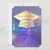 Gold Graduation Cap,Diamonds Afstuderen Kaart (Voorkant)