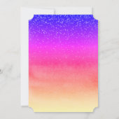 Gold Graduation Cap, Diamonds Ombre Afstuderen Kaart (Achterkant)