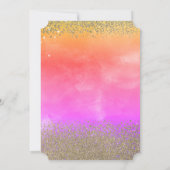 Gold Graduation Cap, Diamonds Ombre Afstuderen Kaart (Achterkant)