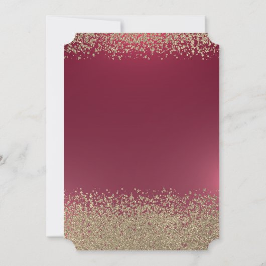 Gold Graduation Cap, Diamonds Red Afstuderen Kaart (Achterkant)