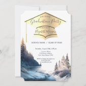 Gold Graduation Cap, Landscape, Natuur Afstuderen Kaart (Voorkant)