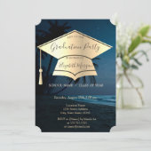 Gold Graduation Cap, Palms Afstuderen Kaart (Staand voorkant)