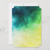 Gold Graduation Cap, Waterverf Green Afstuderen Kaart (Achterkant)