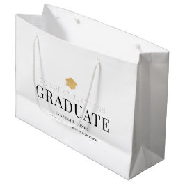Gold Graduation Cap Wit Afstuderen Groot Cadeauzakje