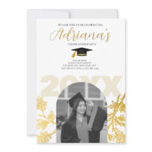 Gold Graduation Party Invitation