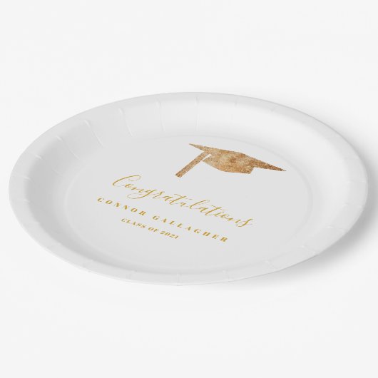 Gold Graduation Party Papieren Bordje (Gekanteld)