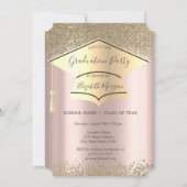 Gold Gradup, diamant Roos Gold Afstuderen Kaart (Voorkant)