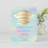 Gold Gradup, holografisch Afstuderen Kaart (Staand voorkant)