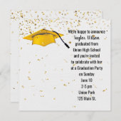 Gold Gradup met Gold Confetti Kaart (Voorkant / Achterkant)