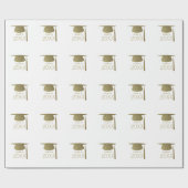 Gold Gradup met jaar Cadeaupapier (Vlak)