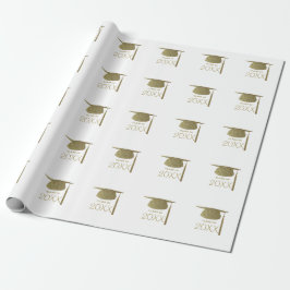 Gold Gradup met jaar Cadeaupapier