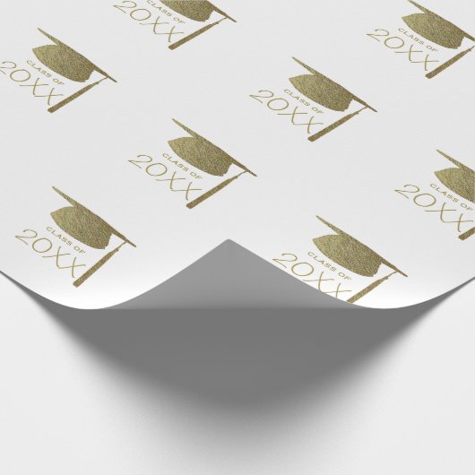 Gold Gradup met jaar Cadeaupapier (Hoek)