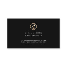 Gold Gramophone Icon Music Producer Visitekaartje