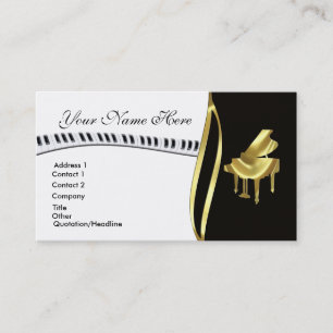 Gold Grand Piano-Visitekaartje Visitekaartje