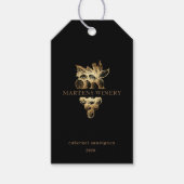 Gold Grapes Wijnmakerij Wijn Zakelijk Product Labe Cadeaulabel (Voorkant)