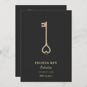 Gold Grateful Appreciation Real Estate Agent Gold Bedankkaart (Voorkant / Achterkant)