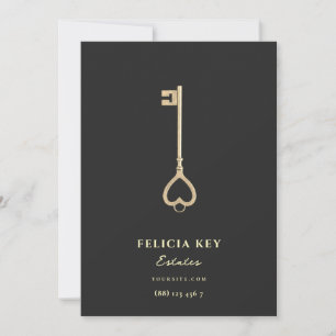 Gold Grateful Appreciation Real Estate Agent Gold Bedankkaart
