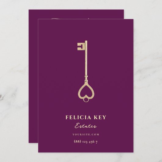 Gold Grateful Appreciation Real Estate Agent Gold Bedankkaart (Voorkant / Achterkant)