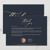 Gold Grateful Appreciation Real Estate Agent Gold Bedankkaart (Voorkant / Achterkant)