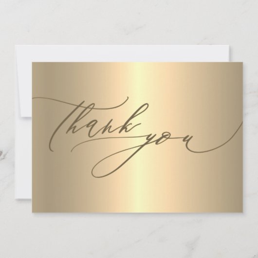 Gold Grateful Appreciation Real Estate Agent Gold Bedankkaart (Achterkant)