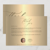 Gold Grateful Appreciation Real Estate Agent Gold Bedankkaart (Voorkant / Achterkant)