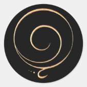 Gold Gratitude Ronde Sticker (Voorkant)