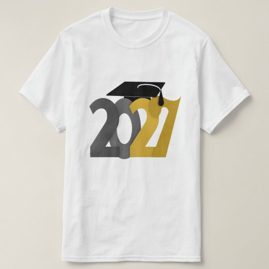 Gold Gray Class of 2027 Graduation T-shirt (Design voorkant)