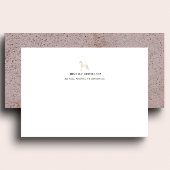 Gold Great Dane Dog Walker Elegant Monogram Notitiekaartje