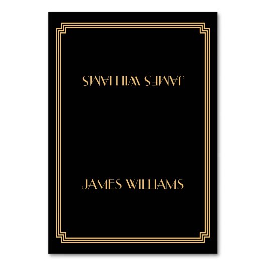 Gold Great Gatsby Art Deco Black-kaarten Kaart (Voorkant)