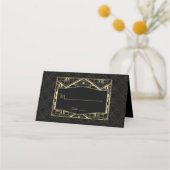Gold Great Gatsby Art Deco Style Wedding Plaatskaartje (Achterkant)