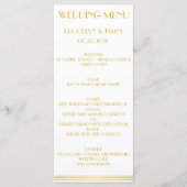 Gold Great Gatsby Wedding Menu Kaarten (Voorkant)