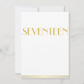 Gold Great Gatsby Wedding Table Kaarten 17 (Achterkant)