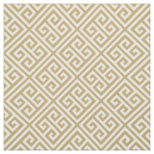 Gold Greek Key Stof