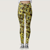Gold Greek Key Women Leggings (Voorkant)