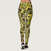 Gold Greek Key Women Leggings (Achterkant)