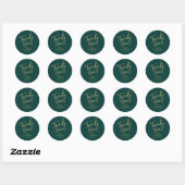 Gold & Green 21e verjaardag feestdag Hartelijk dan Ronde Sticker (Vel)