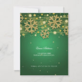 Gold Green 50th Birthday Save Date Winter Kaart (Achterkant)