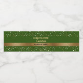 Gold Green Afstuderen gepersonaliseerde klasse van Waterfles Etiket (Enkel label)