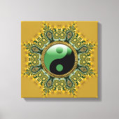 Gold Green Balance Meditation Mandala Canvas Afdruk (Voorkant)