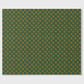 Gold Green Black Square Geometric Pattern Cadeaupapier (Vlak)