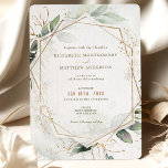 Gold & Green Boho Wedding Waterverf Rustic Kaart<br><div class="desc">Deze trouwuitnodiging van DIYPaperBoutique is een uniek en grillig ontwerp dat je gasten zal imponeren. Het ontwerp is voorzien van een faux-goudvormig ontwerp met een zwakke sage-groene botanica en faux-gouden vlekken, waardoor het een boze en stijlvolle look krijgt. De uitnodiging is afgedrukt op kaarten van hoge kwaliteit en wordt geleverd...</div>