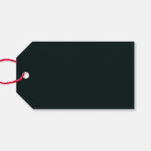 Gold Green Christmas Tree Ornaments Cadeaulabel (Achterkant Horizontaal)