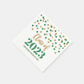 Gold Green Confetti Class of 2023 Napkins Servet (Hoek)