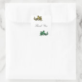 Gold Green Dragon Hartelijk dank, Stickers (Tas)