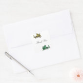 Gold Green Dragon Hartelijk dank, Stickers (Envelop)