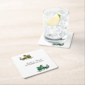 Gold Green Dragon Weduwpapier Onderzetters (Insitu)