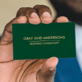 GOLD GREEN EENVOUDIGE MINIMALE PROFESSIONELE SCHOO VISITEKAARTJE
